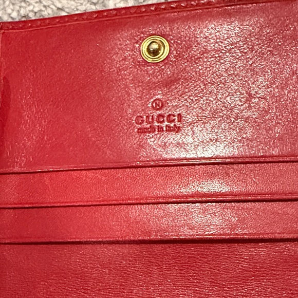 Gucci Red Quilted Leather Card Holder - Picture 3 of 5